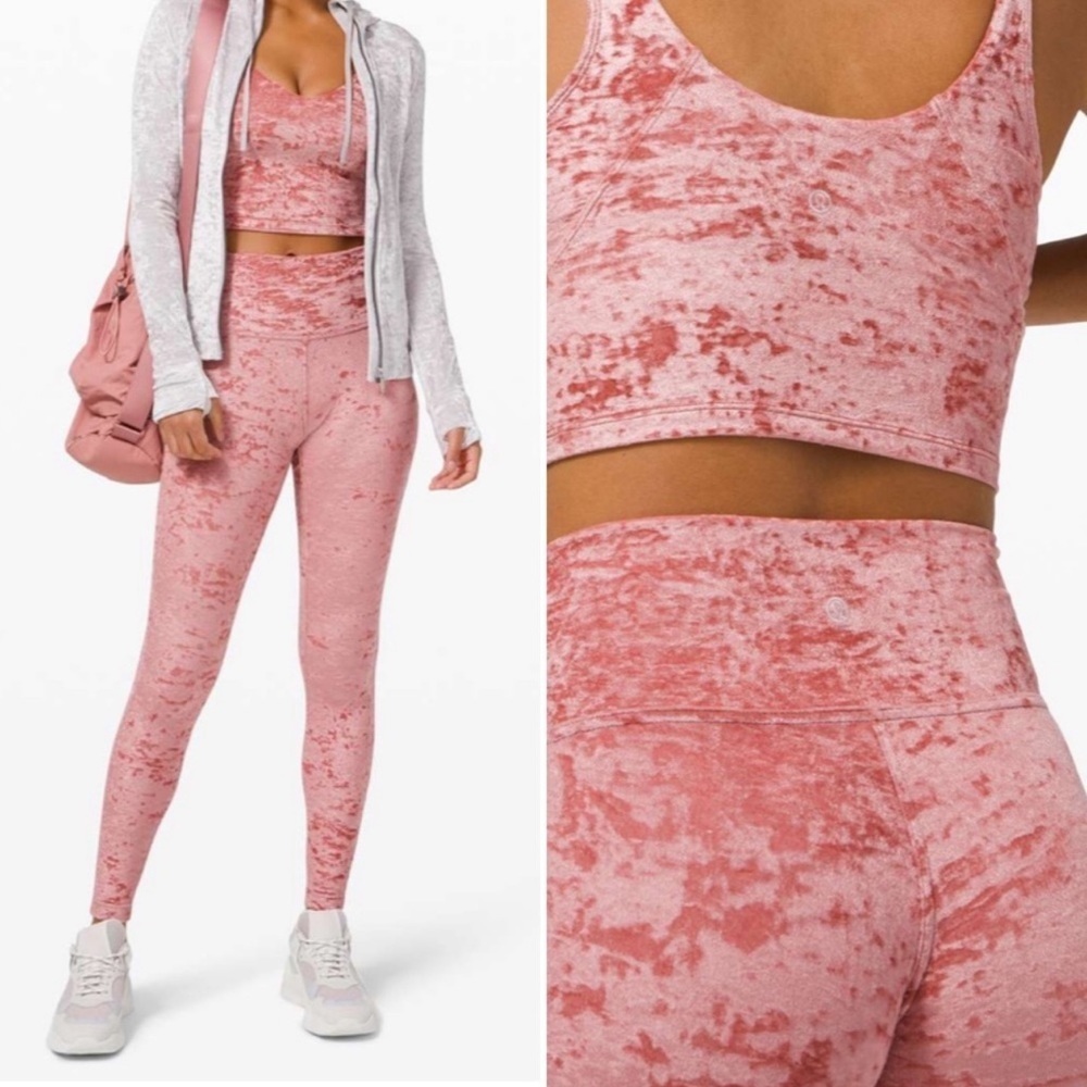 Lululemon Wunder Under Legging Tight Pant Velvet Barbie Pink Athleisure Gym 12